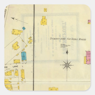 Frankfort, Kentucky 14 Quadratischer Aufkleber