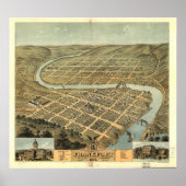 Frankfort Kentucky 1871 Panoramablick Poster (Vorne)