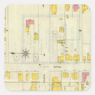 Frankfort, Kentucky 5 Quadratischer Aufkleber