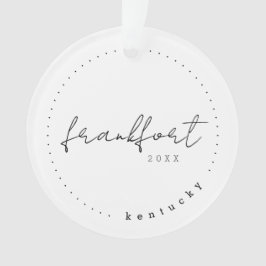 Frankfort, Kentucky KY Travel Vereinte Staaten Ornament