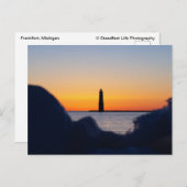 Frankfort Light Icy Silhoette Postkarte (Vorne/Hinten)