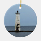 Frankfort Lighthouse Keramik Ornament (Vorne)