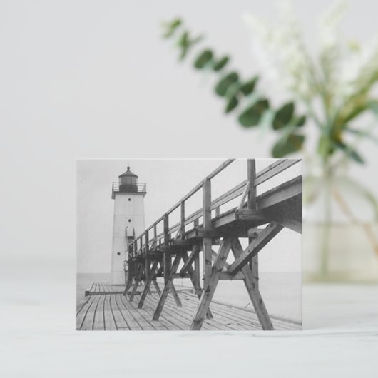 Frankfort Lighthouse Postkarte (Stehend Vorderseite)