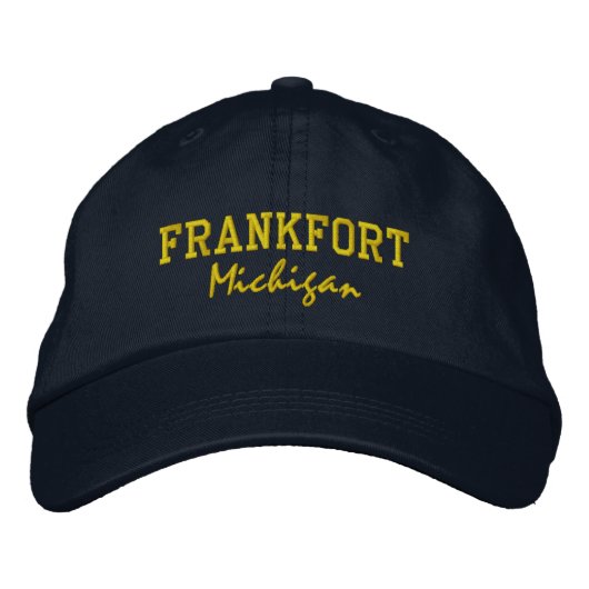 Frankfort Michigan bestickte Baseballhut Baseballkappe (Vorderseite)