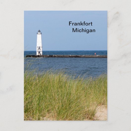 Frankfort Michigan Postkarte (Vorderseite)