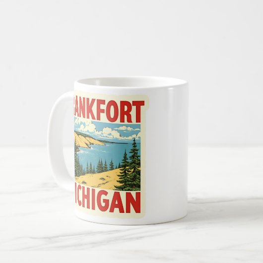 Frankfort Michigan Vintag Kaffeetasse (Vorderseite Links)