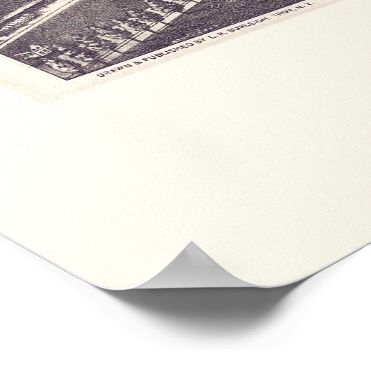 Frankfort, New York Panoramic Map - 1887 Poster (Ecke)