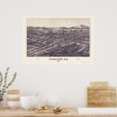 Frankfort, New York Panoramic Map - 1887 Poster (Küche)