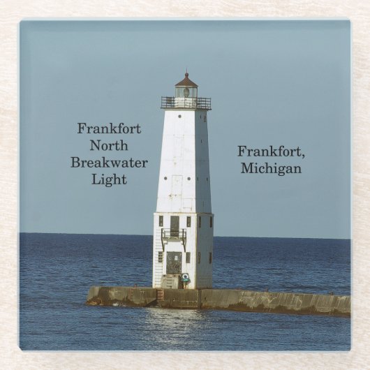 Frankfort North Breakwater Light Glass Untersetzer (Vorderseite)
