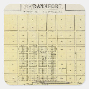 Frankfort, Zuhause-Stadt, Bremen und Herkimer, Quadratischer Aufkleber