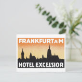 Frankfurt AM Hotel Excelsior Postkarte (Stehend Vorderseite)
