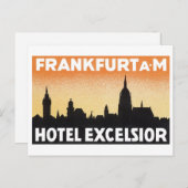 Frankfurt AM Hotel Excelsior Postkarte (Vorne/Hinten)