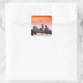 Frankfurt am Main 02C Quadratischer Aufkleber (Tasche)