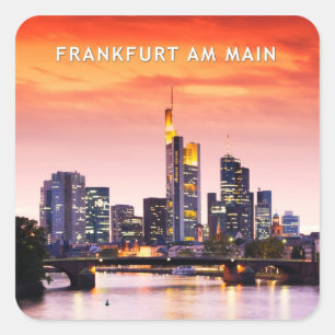 Frankfurt am Main 02C Quadratischer Aufkleber