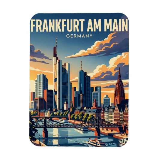 Frankfurt am Main Deutschland Magnet (Vertikal)