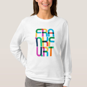 Frankfurt Am Main Deutschland Pop Art Buchstaben T-Shirt