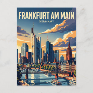 Frankfurt am Main Deutschland Postkarte