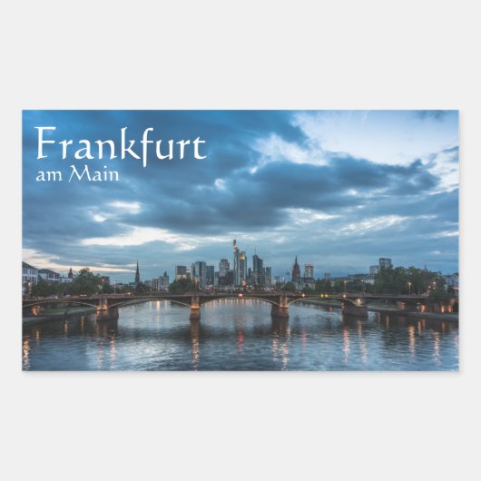 Frankfurt am Main Deutschland Rechteckiger Aufkleber (Vorderseite)