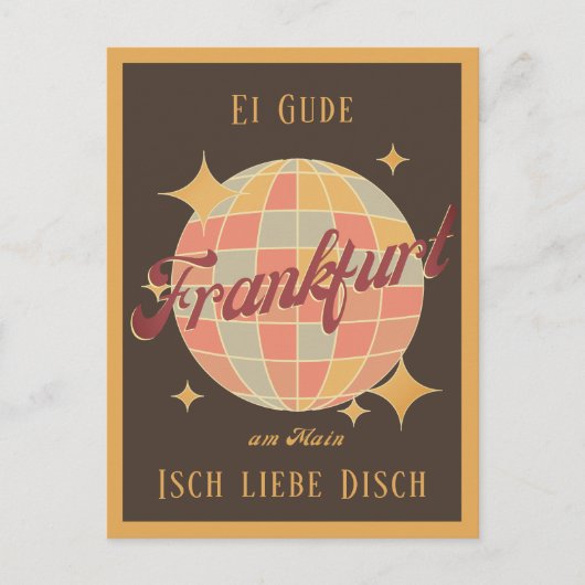 Frankfurt am Main personalisierbare Postkarte (Vorderseite)