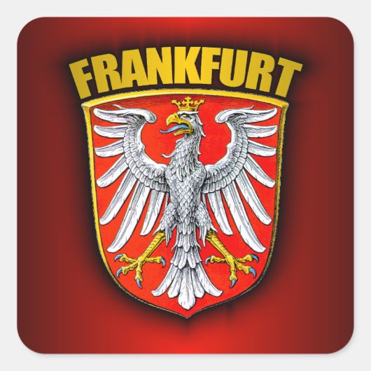 Frankfurt am Main Quadratischer Aufkleber (Vorderseite)