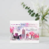 Frankfurt, Architektur - Popart Illustration Postkarte (Stehend Vorderseite)