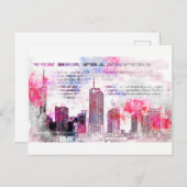 Frankfurt, Architektur - Popart Illustration Postkarte (Vorne/Hinten)