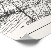 Frankfurt City Map Poster Modern Minimal Urban Art (Ecke)