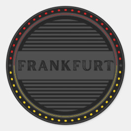 Frankfurt City Pride Emblem – Deutsche Identität Runder Aufkleber