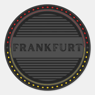 Frankfurt City Pride Emblem – Deutsche Identität Runder Aufkleber