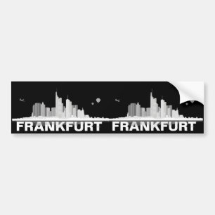 Frankfurt City Skyline Autoaufkleber / Aufkleber