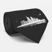 Frankfurt City Skyline Geschenkidee Krawatte (Gerollt)