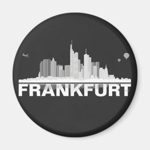 Frankfurt City Skyline Magnet / Kühlschrankmagnet