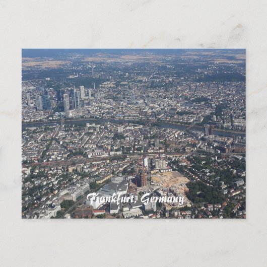 Frankfurt Deutschland aus dem Himmel Postkarte (Vorderseite)
