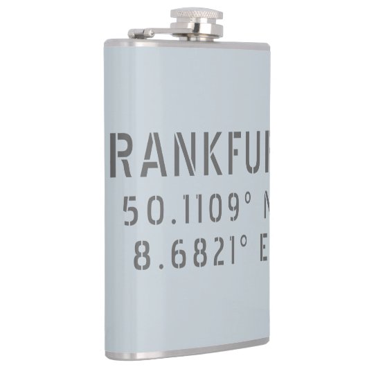 Frankfurt Deutschland Breitengrad Flachmann (Rechts)