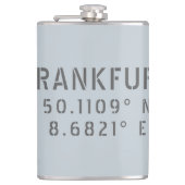 Frankfurt Deutschland Breitengrad Flachmann (Vorderseite)