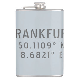 Frankfurt Deutschland Breitengrad Flachmann