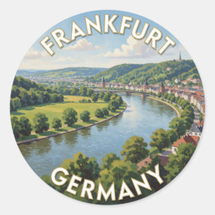 Frankfurt Deutschland Grüne Hügel Natur 🌿 Runder Aufkleber