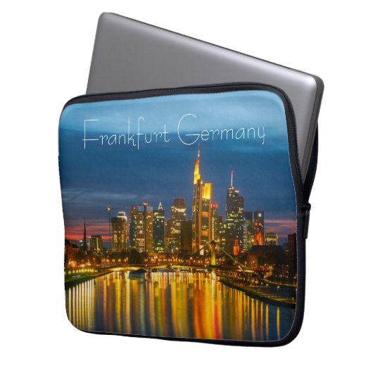 Frankfurt Deutschland Laptopschutzhülle (Vorderseite Links)