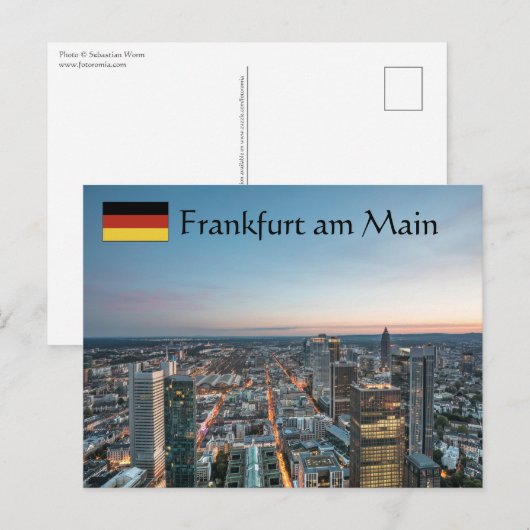 Frankfurt Deutschland Postkarte (Vorne/Hinten)
