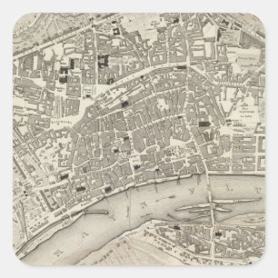 Frankfurt, Deutschland Quadratischer Aufkleber