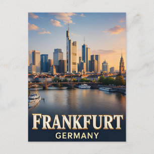 ✈️ Frankfurt Deutschland Reise Geschenk 🌆 Postkarte