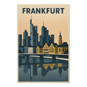 Frankfurt, Deutschland Reise Minimalist Poster
