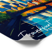 Frankfurt Deutschland Reisen Kunst Vintage Illustr Poster (Ecke)