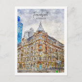 Frankfurt Deutschland Reisen Place Watercolor Postkarte (Vorderseite)