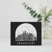 Frankfurt Deutschland Skyline Postkarte (Stehend Vorderseite)