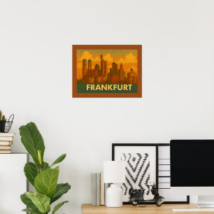 Frankfurt Deutschland Stadt Kunst Poster