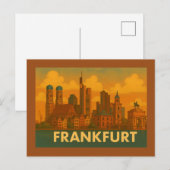 Frankfurt Deutschland Stadt Kunst Postkarte (Vorne/Hinten)