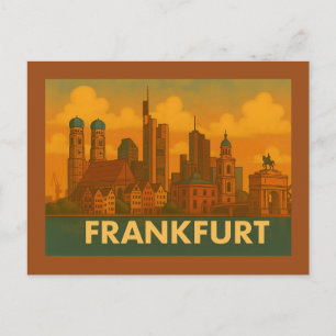 Frankfurt Deutschland Stadt Kunst Postkarte