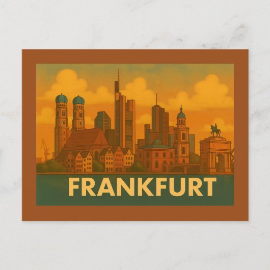 Frankfurt Deutschland Stadt Kunst Postkarte (Vorderseite)