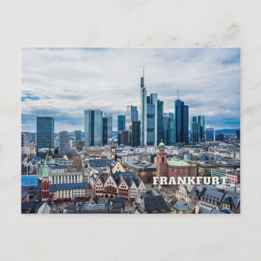 Frankfurt, Deutschland - Stadtansicht Postkarte (Vorderseite)